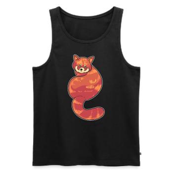 Netter roter Panda Panda-Pfleger - Männer Premium Bio Tank Top - Schwarz - Vorne - AI Model Male 178 light (178cm)