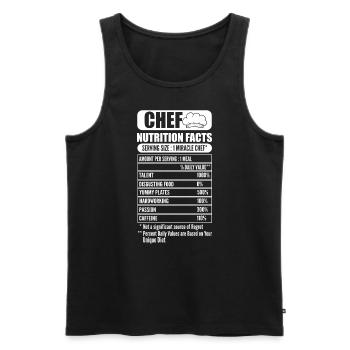 Lustiger Koch, der kocht Koch - Männer Premium Bio Tank Top - Schwarz - Vorne - Michal (187cm)