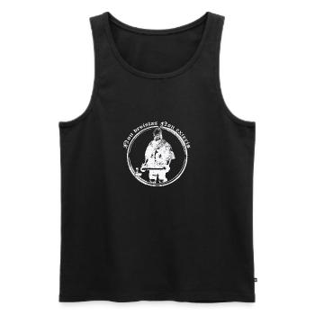 Ritter Weder Verlassen noch Ruhestand - Männer Premium Bio Tank Top - Schwarz - Vorne - AI Model Male 178 light (178cm)