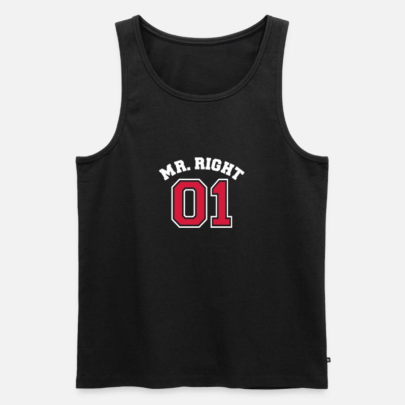 Mr. Right 01 - Männer Premium Bio Tank Top - Schwarz