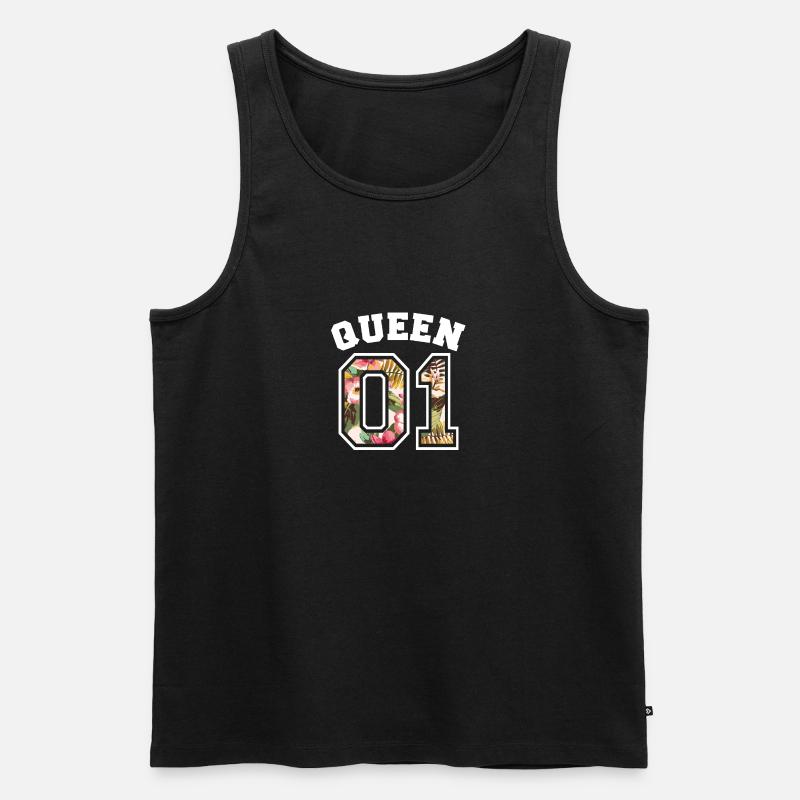 Queen 01 - Männer Premium Bio Tank Top - Schwarz