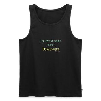 Balancist #1Neu 4 - Men's Premium Organic Tank Top - black - Front - AI Model Male 178 light (178cm)