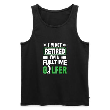 Retirement I'm Not Retired I'm A Full Time Golfer - Men's Premium Organic Tank Top - black - Front - Michal (187cm)