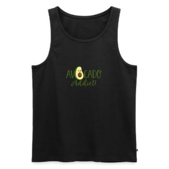 Avocat addict ! -Santés - forme-fitness légumes - Débardeur bio Premium Homme - noir - Devant - AI Model Male 178 light (178cm)