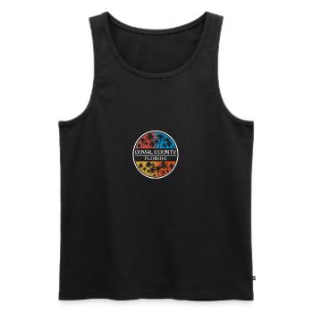 Comté de Duval Floride Souvenir de vacances élégant - Débardeur bio Premium Homme - noir - Devant - Michal (187cm)