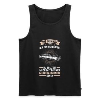 Harmonica Mundharmonika Akkord-mundharmonika - Männer Premium Bio Tank Top - Schwarz - Vorne - Michal (187cm)