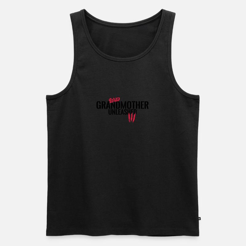 Wilde Oma entfesselt - Männer Premium Bio Tank Top - Schwarz