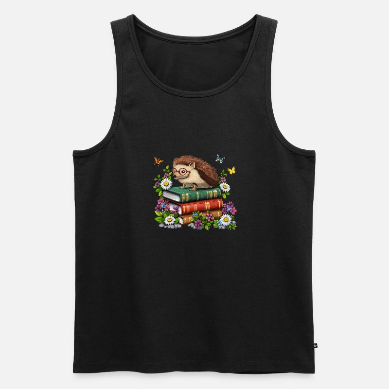 Igel Lesebücher - Männer Premium Bio Tank Top - Schwarz