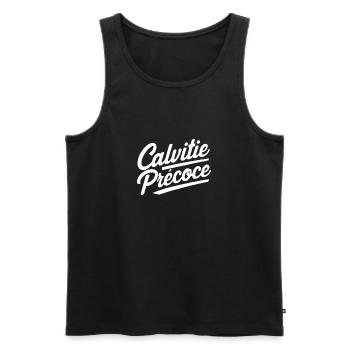 Calvitie précoce - Débardeur bio Premium Homme - noir - Devant - Michal (187cm)