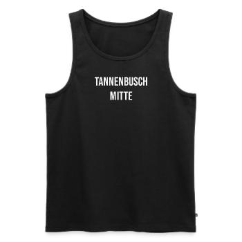 Tannenbusch Mitte - Männer Premium Bio Tank Top - Schwarz - Vorne - Michal (187cm)
