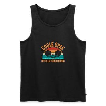 Geschenkidee Opa Tischtennis Tischtennisspieler - Männer Premium Bio Tank Top - Schwarz - Vorne - AI Model Male 178 light (178cm)