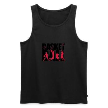 basketball 4_2c - Débardeur bio Premium Homme - noir - Devant - Michal (187cm)