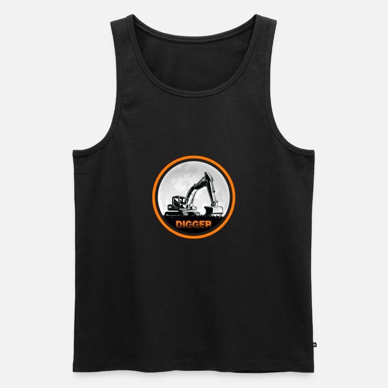 Baggerfahrer Bagger "Digger" Baggerschaufel - Männer Premium Bio Tank Top - Schwarz