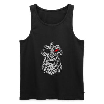 Odin's Eye - Runic Face - Vikings - Men's Premium Organic Tank Top - black - Front - AI Model Male 178 light (178cm)