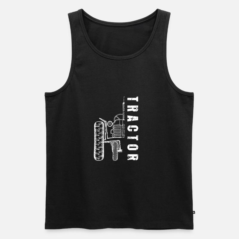 traktor pulling - Männer Premium Bio Tank Top - Schwarz