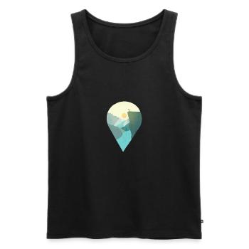 Norwegen Preikestolen Souvenir Geschenk - Männer Premium Bio Tank Top - Schwarz - Vorne - Michal (187cm)