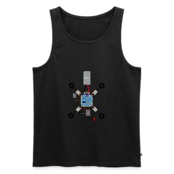 Copter Aufbau, FPV Copter FC, Esc, Motor, Drone - Männer Premium Bio Tank Top - Schwarz - Vorne - AI Model Male 178 light (178cm)