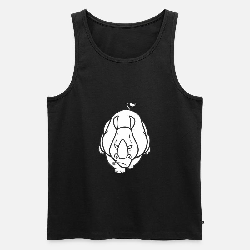 nashorn - Männer Premium Bio Tank Top - Schwarz