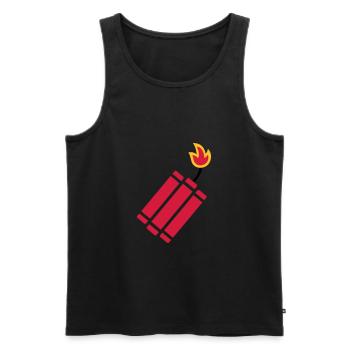 Dynamit Bombe - Männer Premium Bio Tank Top - Schwarz - Vorne - AI Model Male 178 light (178cm)