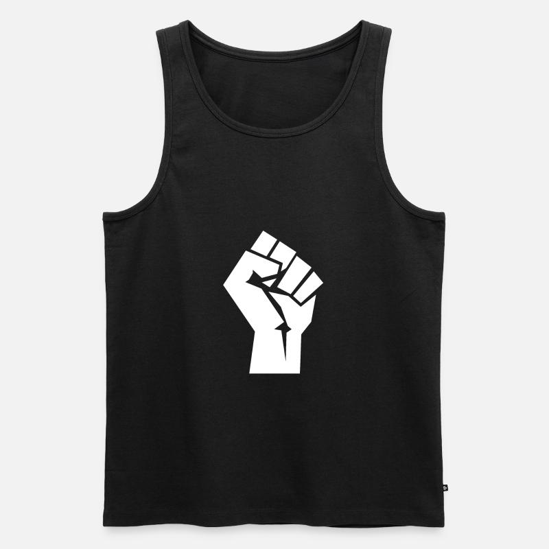 Faust widerstehen - Männer Premium Bio Tank Top - Schwarz