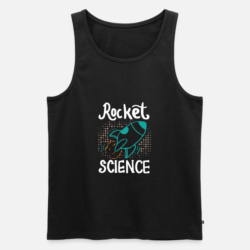 Rocket Science - Männer Premium Bio Tank Top - Schwarz