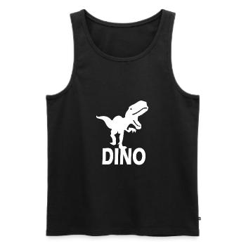 Dinosaur Dino - Men's Premium Organic Tank Top - black - Front - AI Model Male 178 light (178cm)