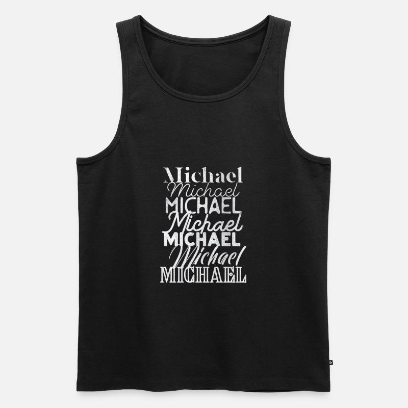 Michael - Premium økologisk Tanktop for menn - svart