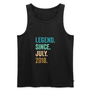 Legend Since July 2018 4. Geburtstag - Männer Premium Bio Tank Top - Schwarz - Vorne - Michal (187cm)