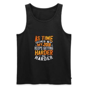 Concrete Finisher Concrete Mixer Construction Pun - Männer Premium Bio Tank Top - Schwarz - Vorne - AI Model Male 178 light (178cm)