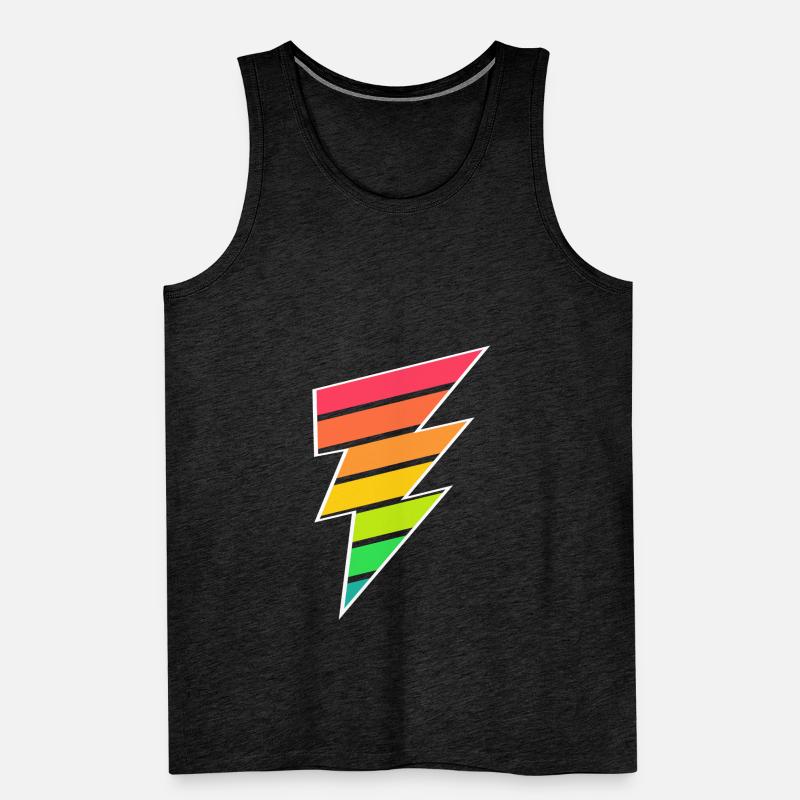 Colorful Lightning Men's Premium Organic Tank Top