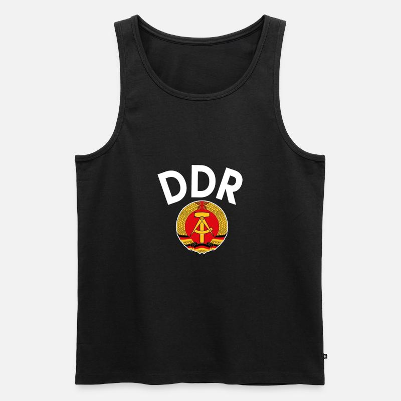 DDR - Männer Premium Bio Tank Top - Schwarz