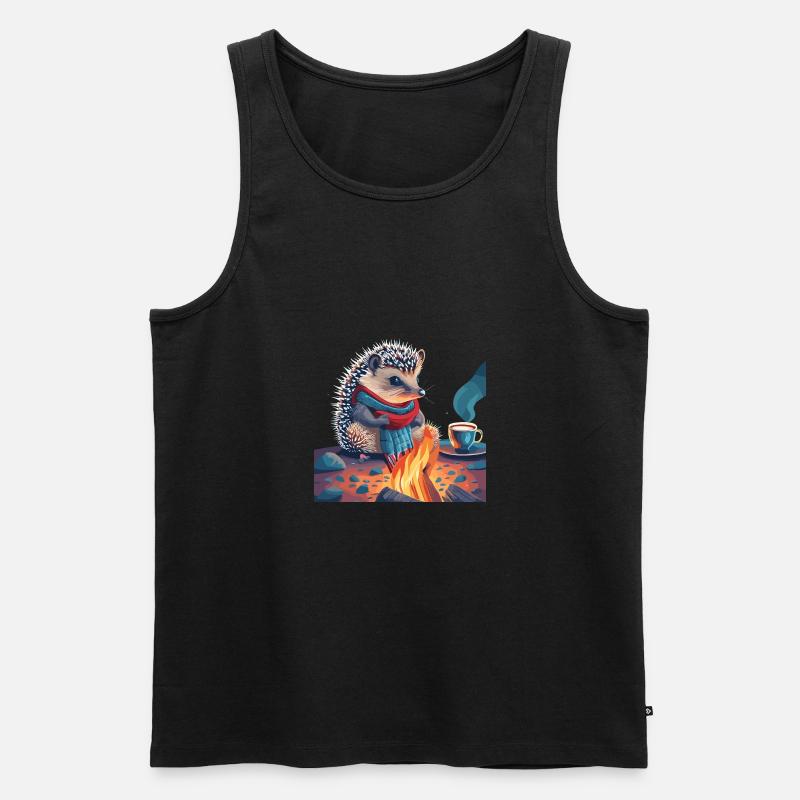 Lagerfeuer - Männer Premium Bio Tank Top - Schwarz
