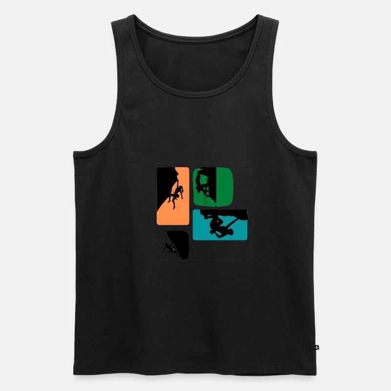 Climbing - Männer Premium Bio Tank Top - Schwarz
