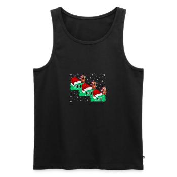 Ho Ho Ho Lebkuchenmännchen - Männer Premium Bio Tank Top - Schwarz - Vorne - AI Model Male 178 light (178cm)