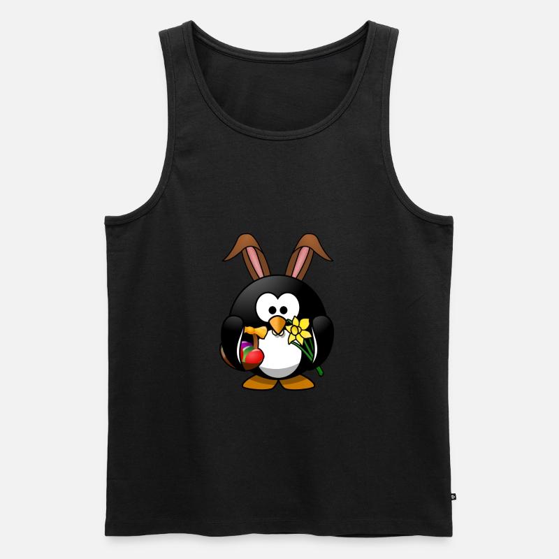 Ostern Pinguin - Männer Premium Bio Tank Top - Schwarz