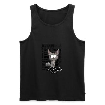 je Suis Kelpie Fawn - Noir FR - Débardeur bio Premium Homme - noir - Devant - Michal (187cm)
