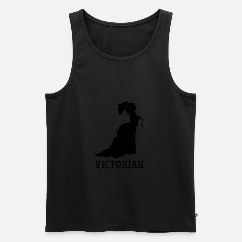 viktorianisch blak - Männer Premium Bio Tank Top - Schwarz