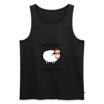 Mäh Joyeux Noël Moutons Noël Fun Fun - Débardeur bio Premium Homme - noir - Devant - Michal (187cm)
