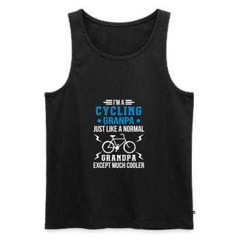 Cyclisme Grand-père - Débardeur bio Premium Homme - noir - Devant - Michal (187cm)