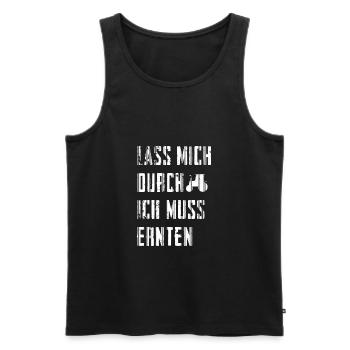 Lass mich durch | Traktor Landwirtschaft Geschenk - Männer Premium Bio Tank Top - Schwarz - Vorne - AI Model Male 178 light (178cm)