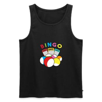 Bingo - Men's Premium Organic Tank Top - black - Front - AI Model Male 178 light (178cm)