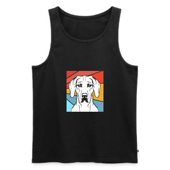 Rhodesian Ridgeback - Men's Premium Organic Tank Top - black - Front - AI Model Male 178 light (178cm)