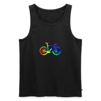 Vélo de route Triathlon Rainbow Polygon Bike - Débardeur bio Premium Homme - noir - Devant - Michal (187cm)