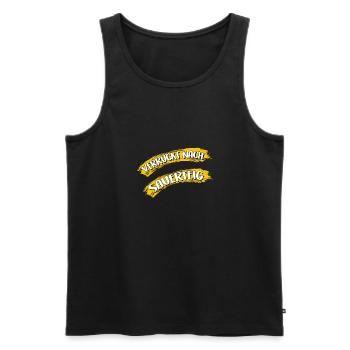 Verrückt nach Sauerteig - ich backe selber - Männer Premium Bio Tank Top - Schwarz - Vorne - Michal (187cm)