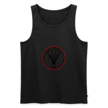 Équipe de symboles de badminton - Débardeur bio Premium Homme - noir - Devant - Michal (187cm)