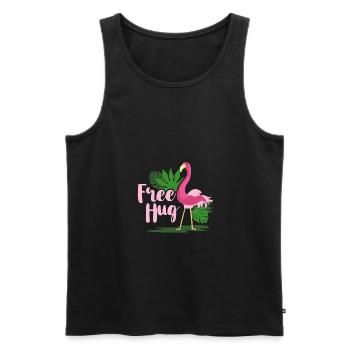 Embrace Flamingo - Men's Premium Organic Tank Top - black - Front - AI Model Male 178 light (178cm)