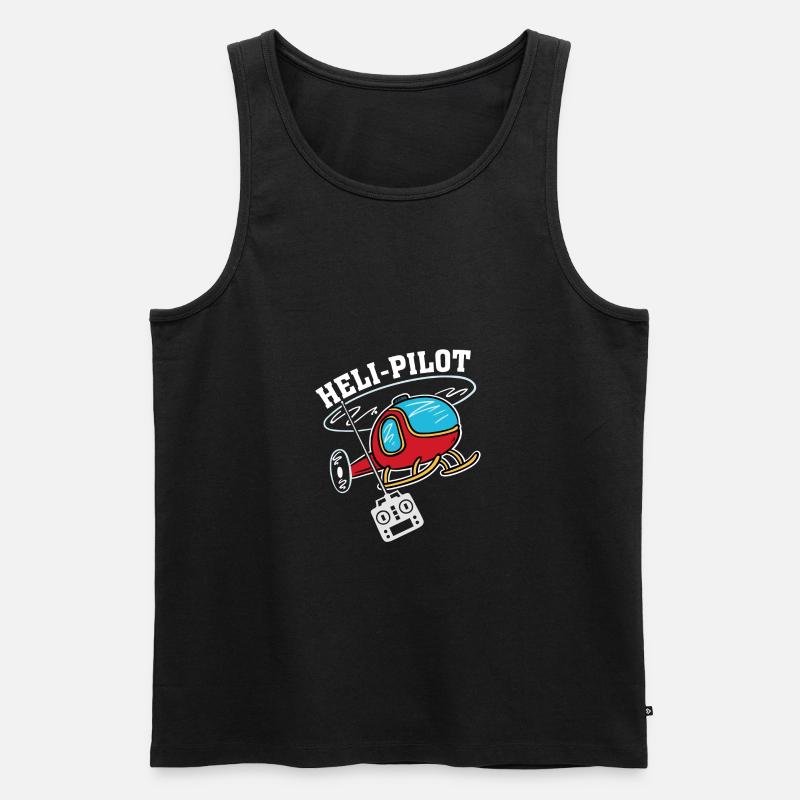 Helikopter RC-Pilot Heli-Pilot - Männer Premium Bio Tank Top - Schwarz