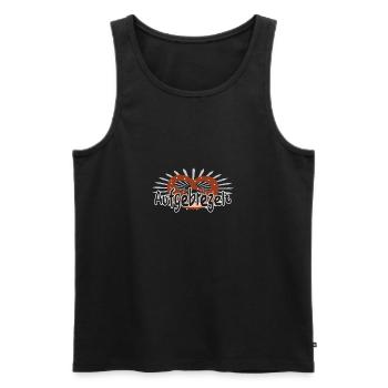 Aufgebrezelt Brezel Wortspiel - Männer Premium Bio Tank Top - Schwarz - Vorne - AI Model Male 178 light (178cm)