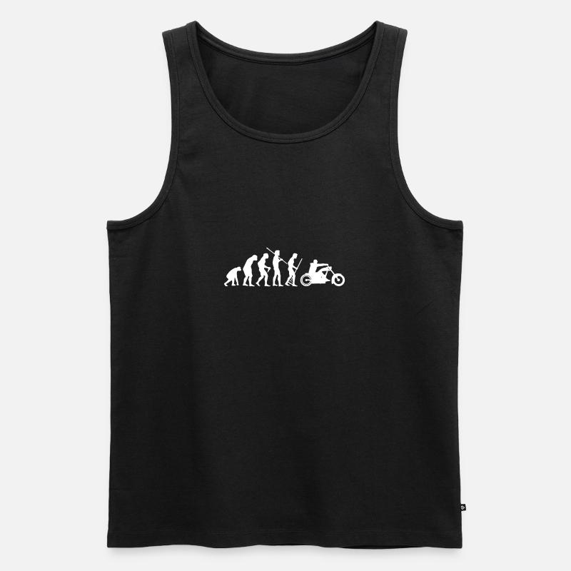 MOTORCYCLE EVOLUTION - Men's Premium Organic Tank Top - black