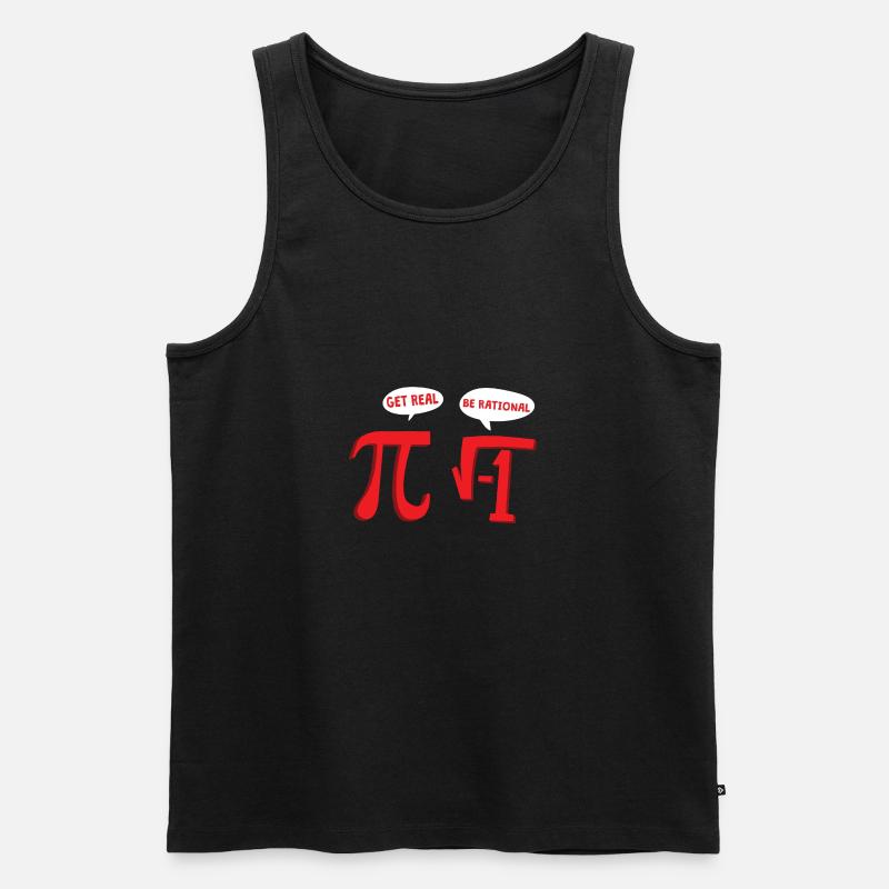 MATHS GETS REAL - Männer Premium Bio Tank Top - Schwarz